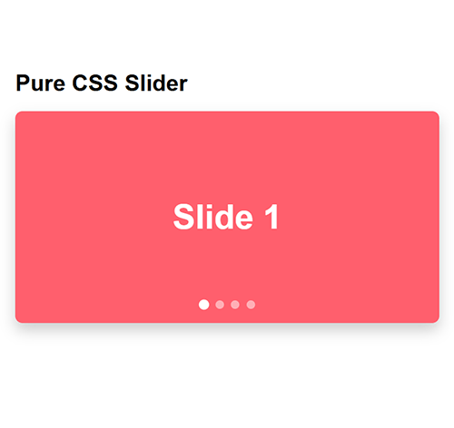 Pure CSS Slider